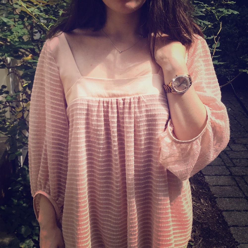 Anthropologie Blush Pink Blouse